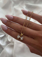 Adaeze Zirconia Bow Pendant Necklace