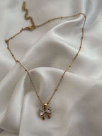 Adaeze Zirconia Bow Pendant Necklace