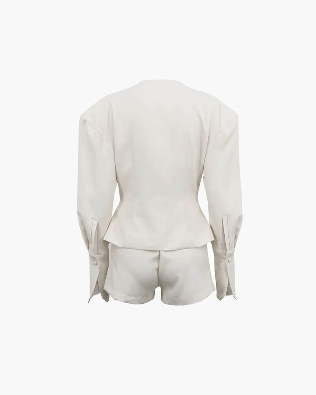 Angela Cinched-Waist Blazer Shorts Set