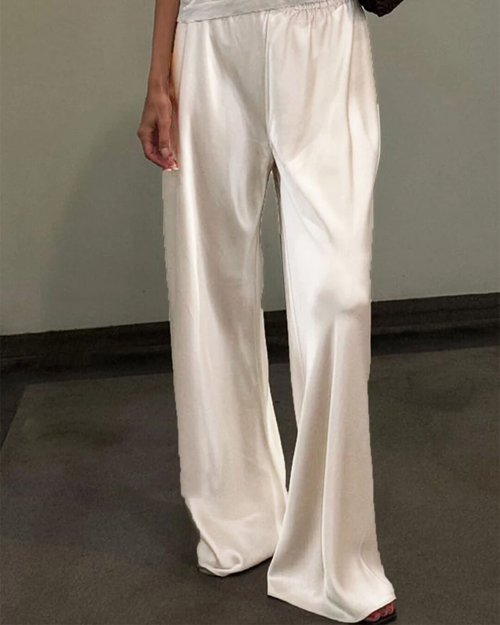 Angelita Satin Wide Leg Trousers