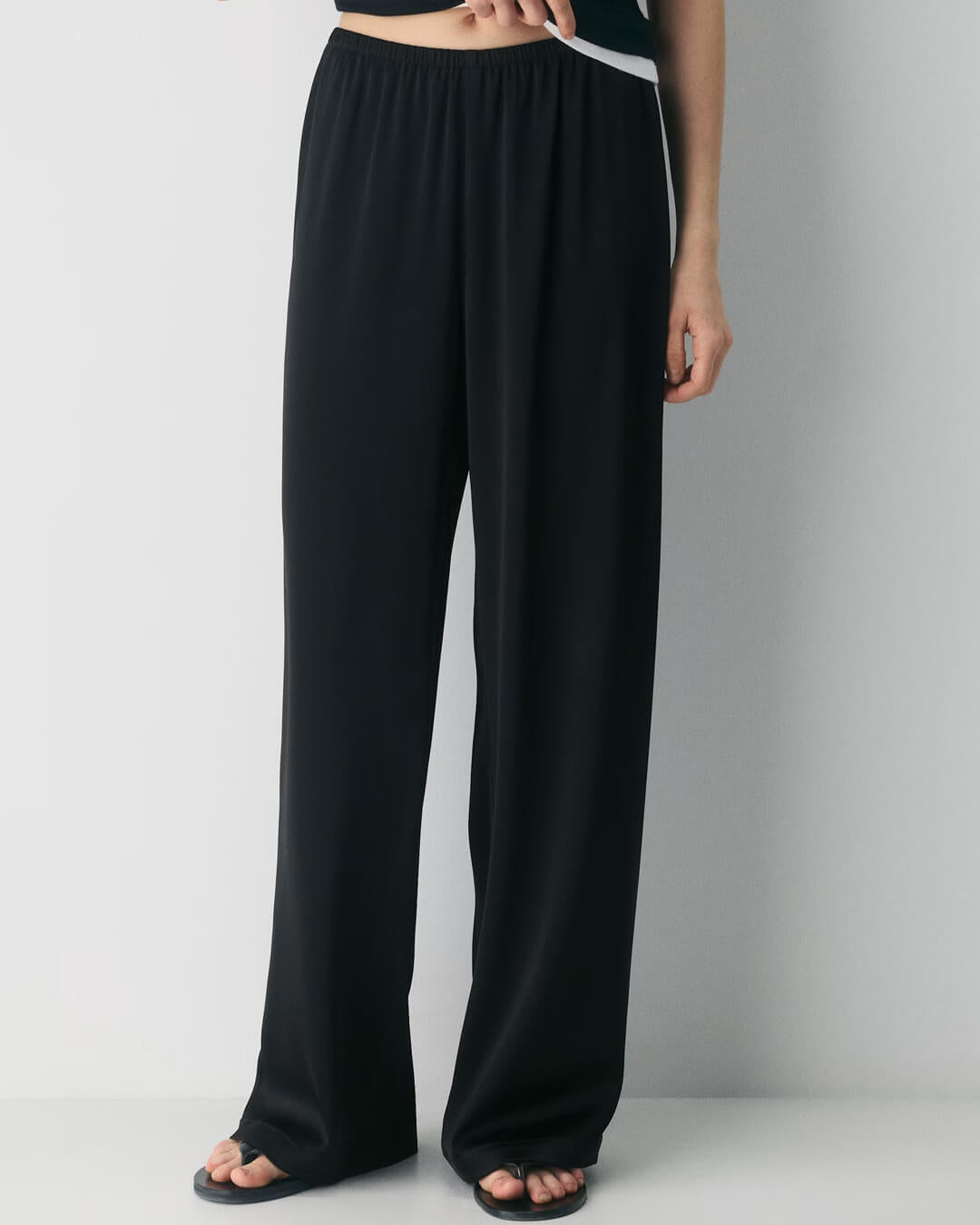 Angelita Satin Wide Leg Trousers