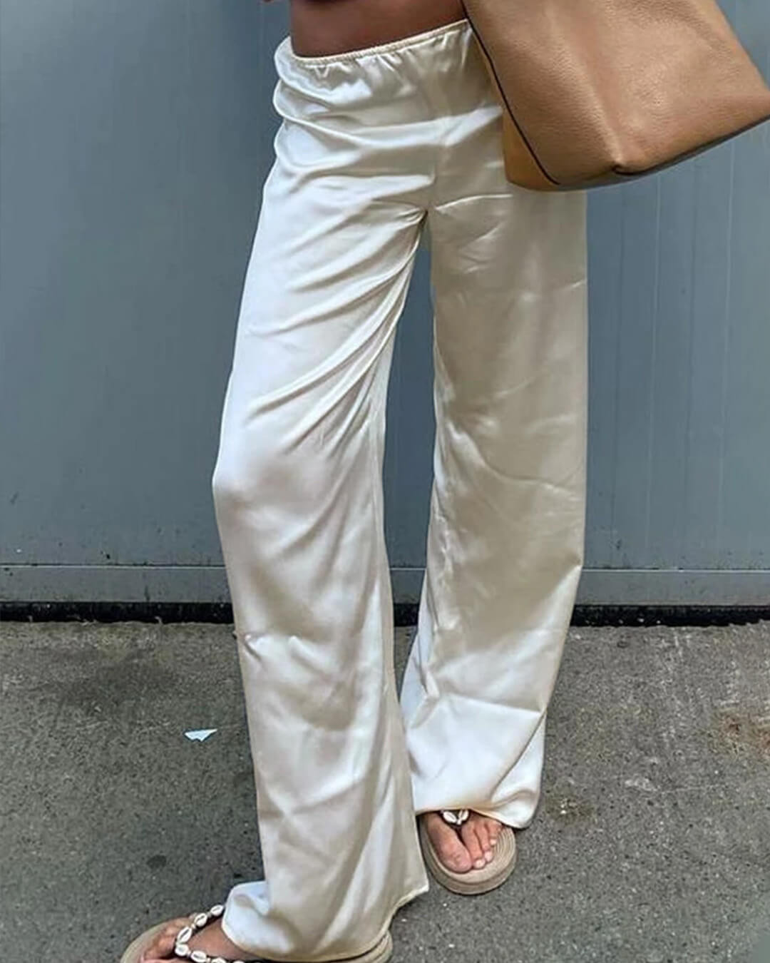 Angelita Satin Wide Leg Trousers