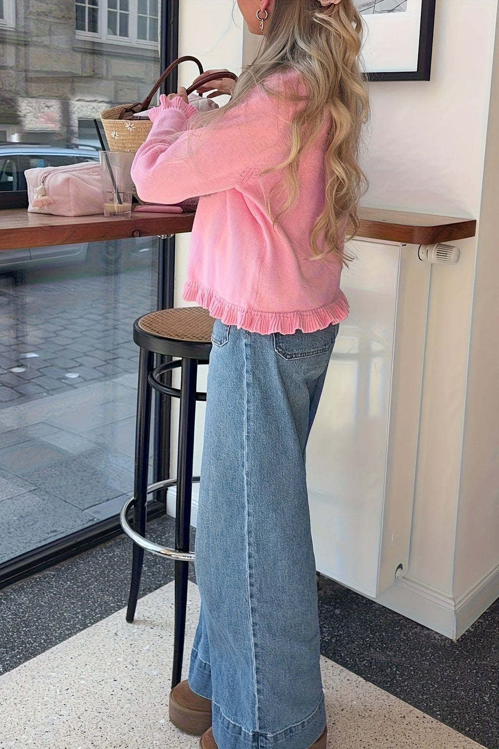 Anika Knitted Frill Cardigan
