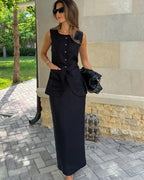 Annalise Sleeveless Linen Set