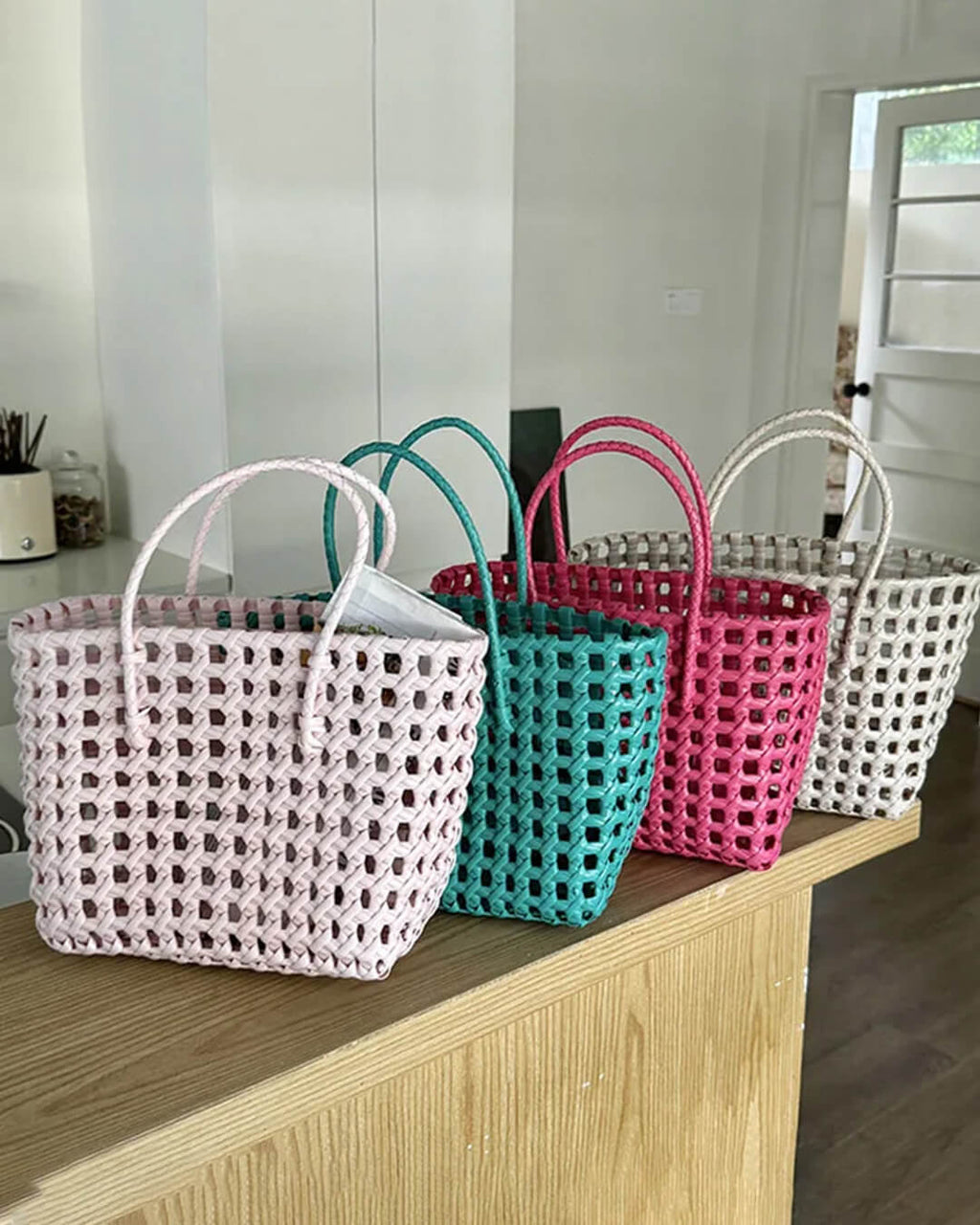 Annie Open-Weave Tote Bag