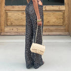 Anya Sequin Straight Leg Pants