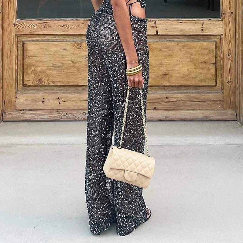 Anya Sequin Straight Leg Pants