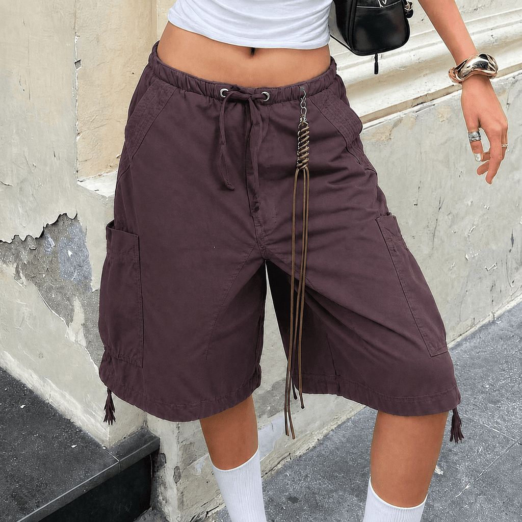Ariane Baggy Cargo Denim Shorts