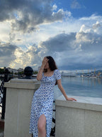 Arianna Puff Sleeve Floral Midi Dress
