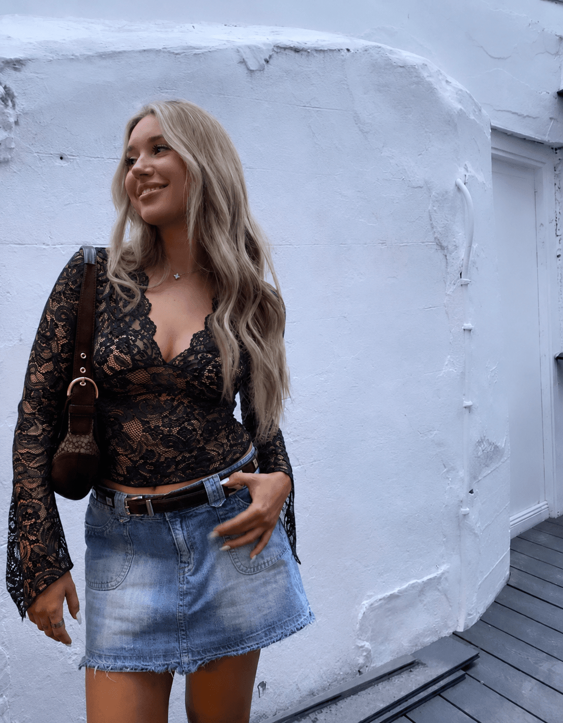 Aurore V-Neck Lace Top
