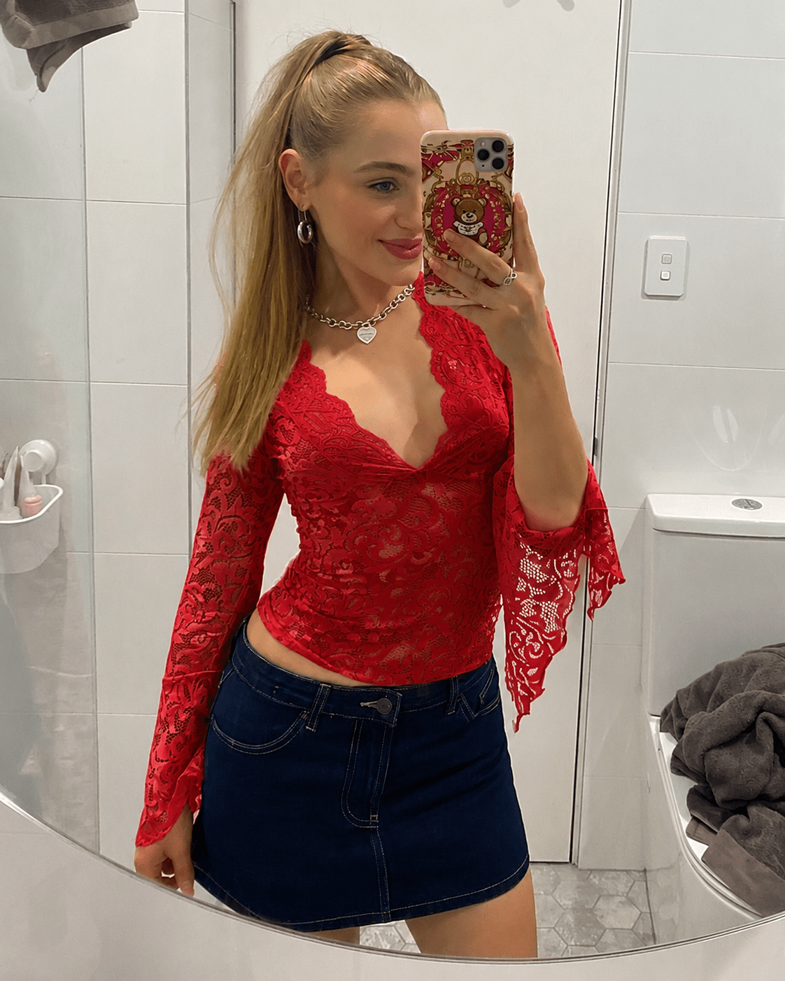 Aurore V-Neck Lace Top