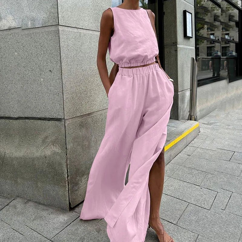 Ava Cotton Linen Two-Piece Set