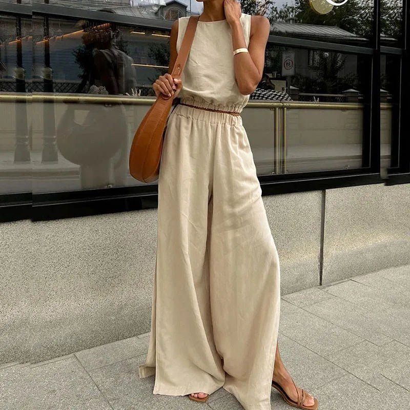 Ava Cotton Linen Two-Piece Set