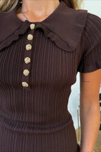 Adaure Cable-Knit Sweater Dress