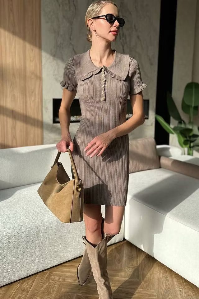 Adaure Cable-Knit Sweater Dress