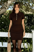 Adaure Cable-Knit Sweater Dress