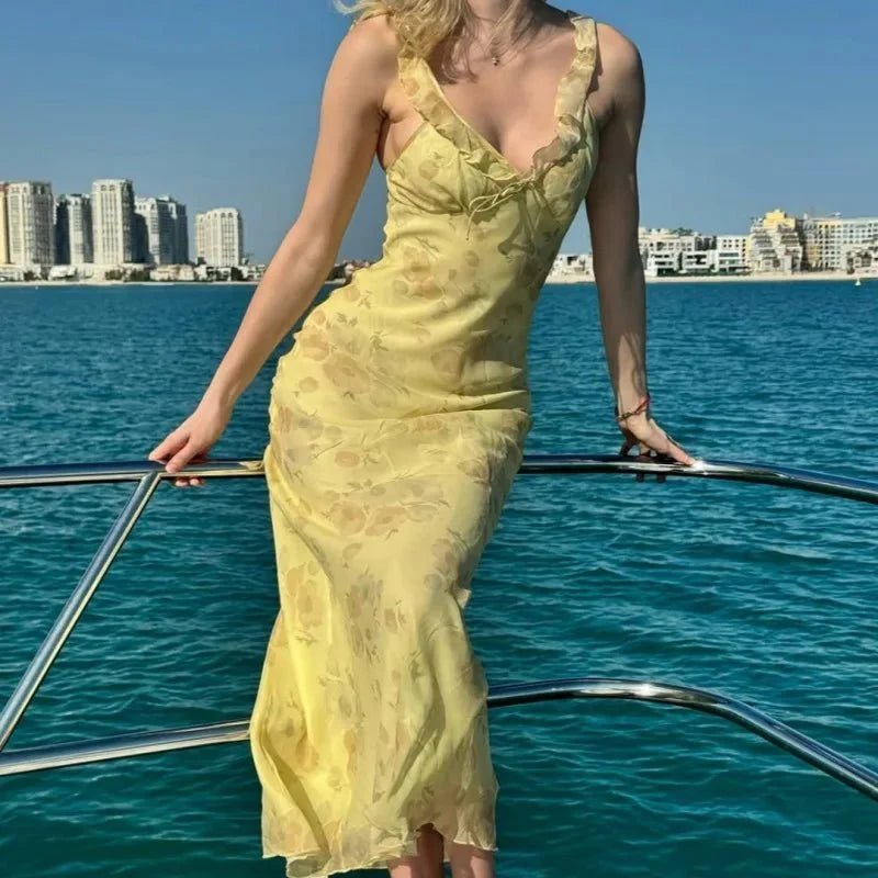 Tessa Floral Plunge Maxi Dress