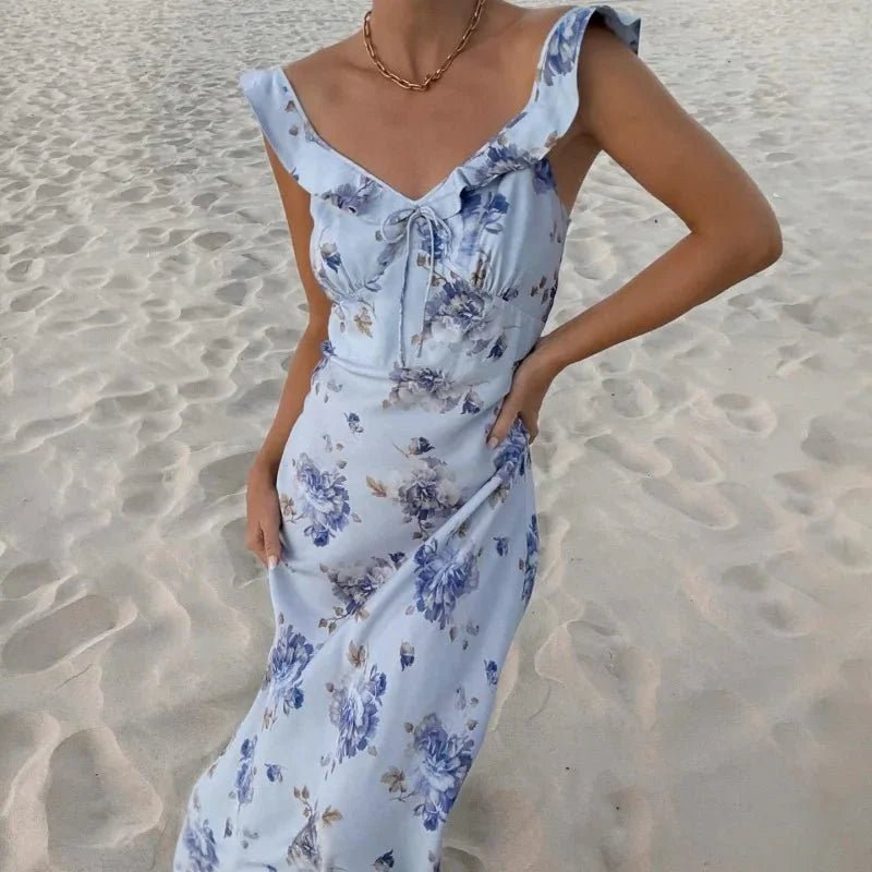 Tessa Floral Plunge Maxi Dress