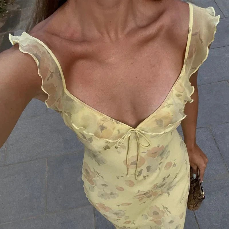 Tessa Floral Plunge Maxi Dress