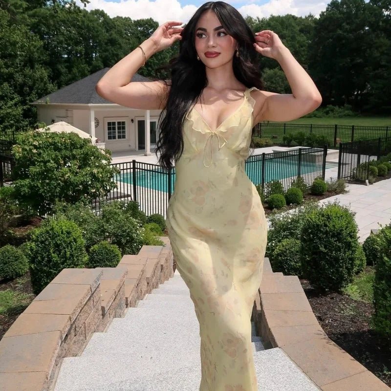 Tessa Floral Plunge Maxi Dress