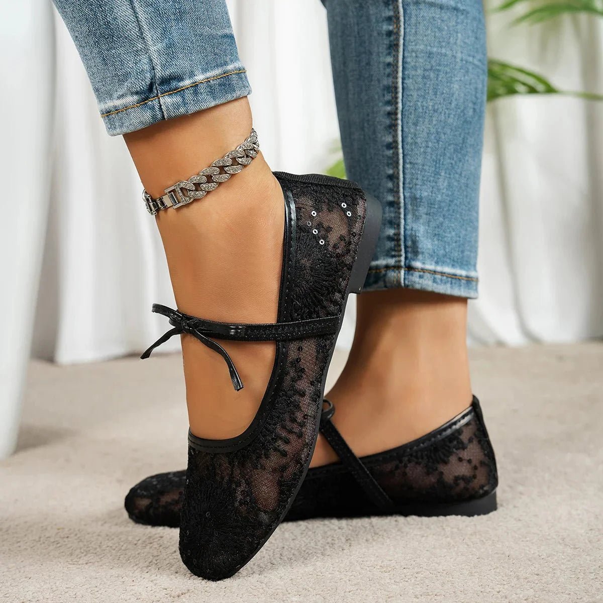 Adelin Mesh Ballet Flats