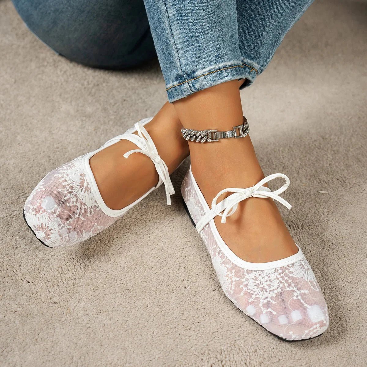 Adelin Mesh Ballet Flats