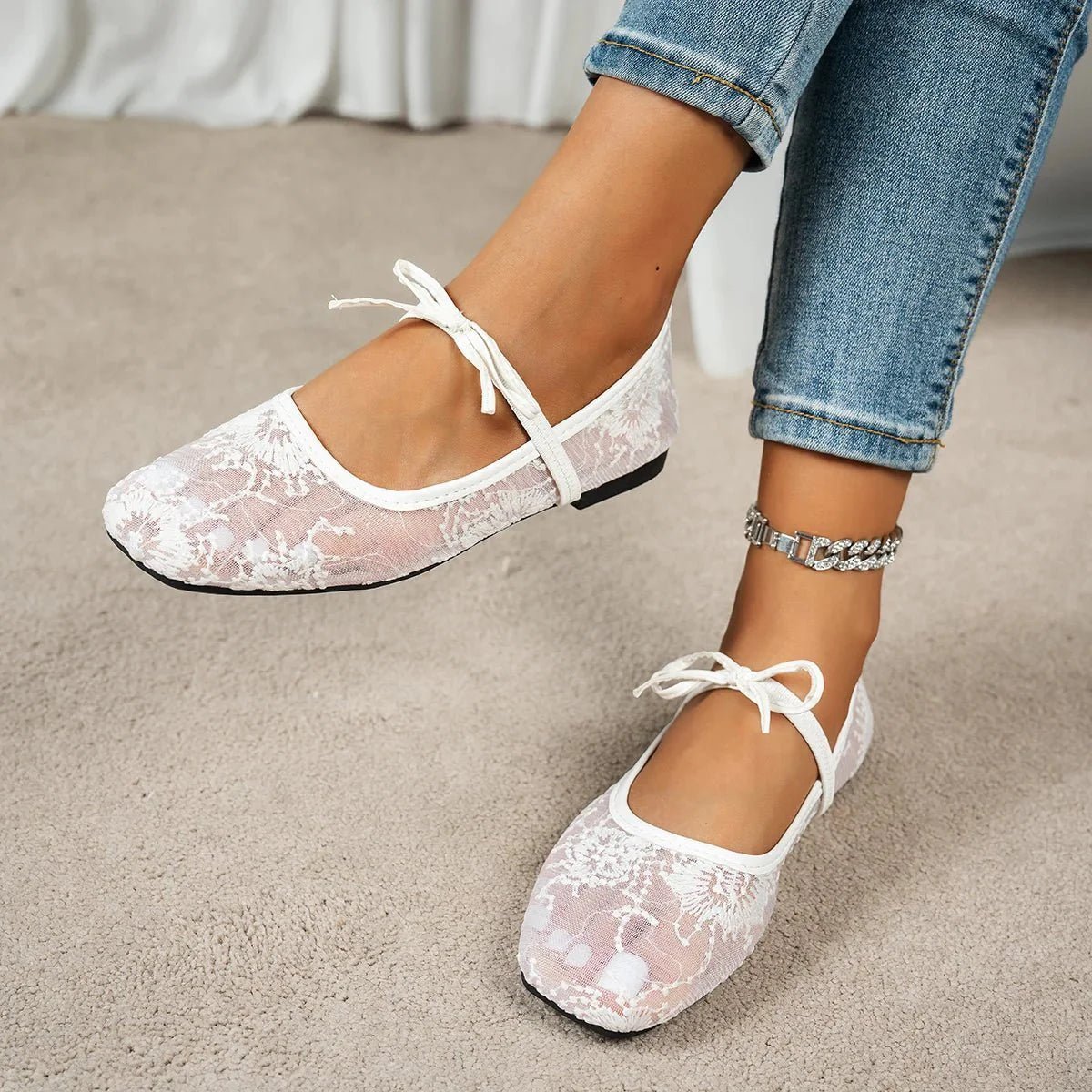 Adelin Mesh Ballet Flats