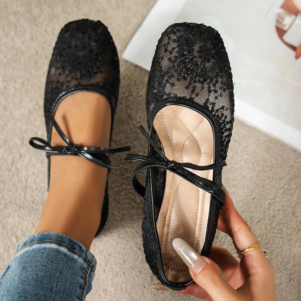 Adelin Mesh Ballet Flats