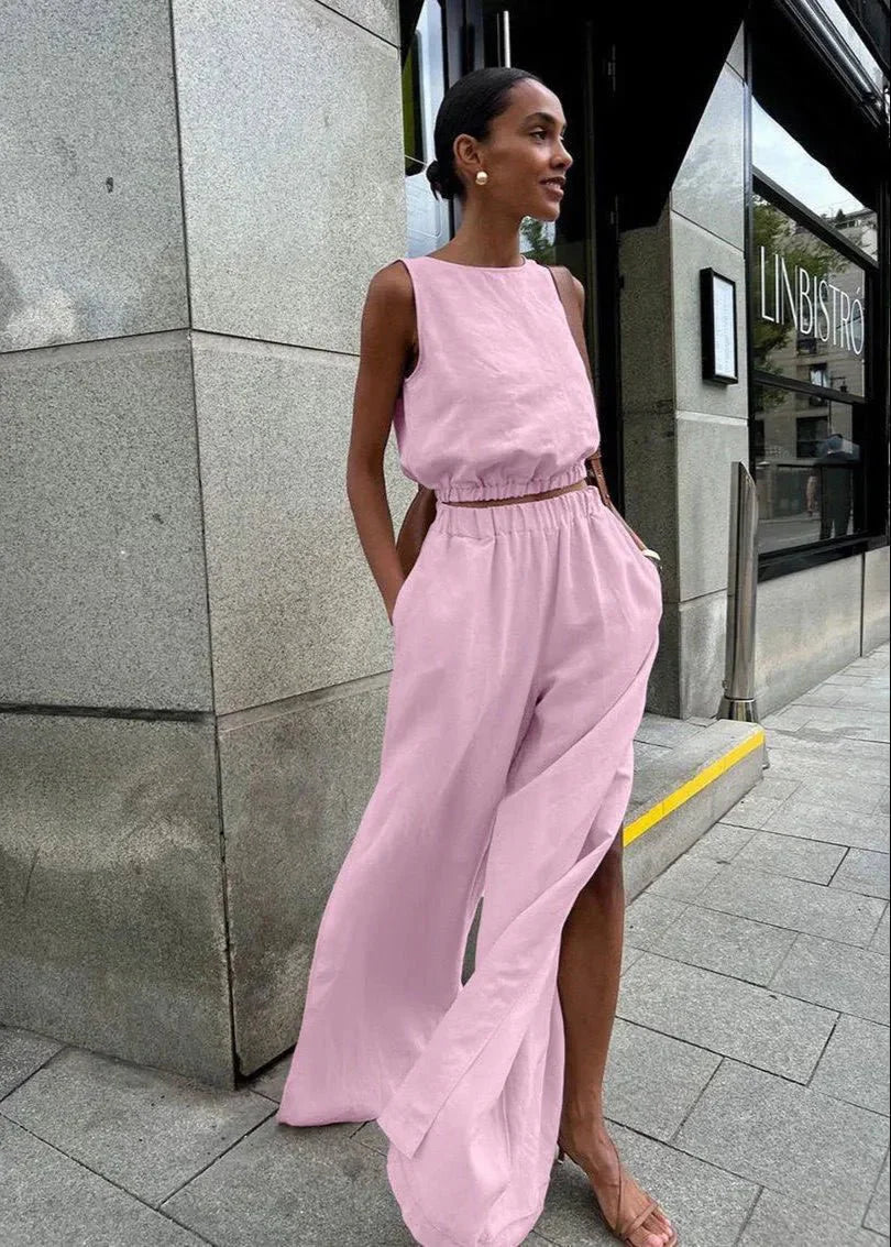 Adella Wide-Leg Palazzo Set