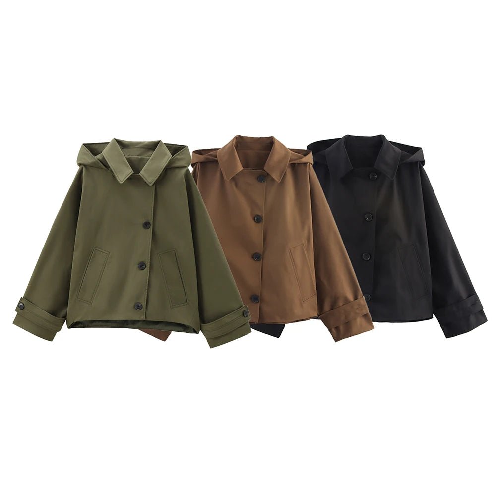 Adelmira Hooded Windbreaker Jacket