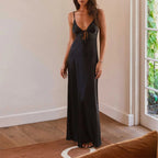 Aderinsola Backless Tie-Front Cami Dress