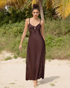 Aderinsola Backless Tie-Front Cami Dress