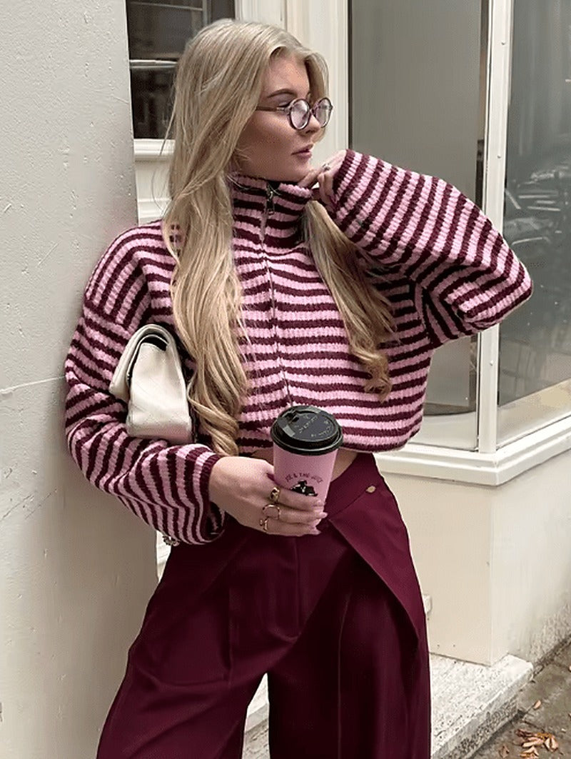 Adinda Knit Zip Sweater