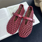 Jessica Woven Hollow Flat Sandals
