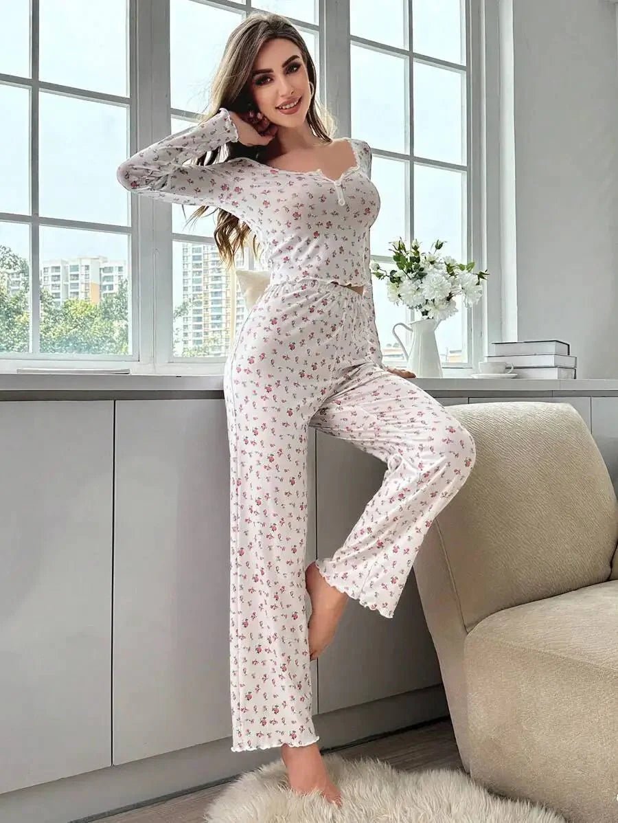 Bora Long Sleeve Floral Pajama Set