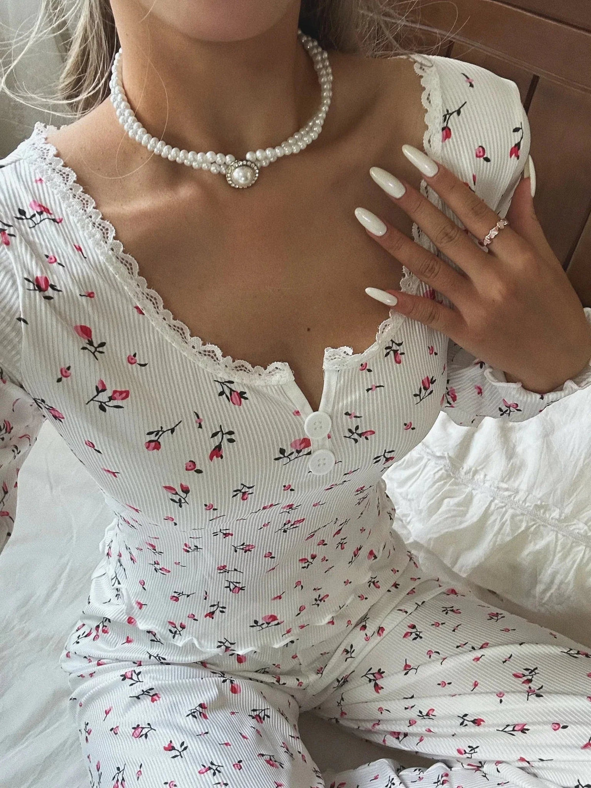 Bora Long Sleeve Floral Pajama Set