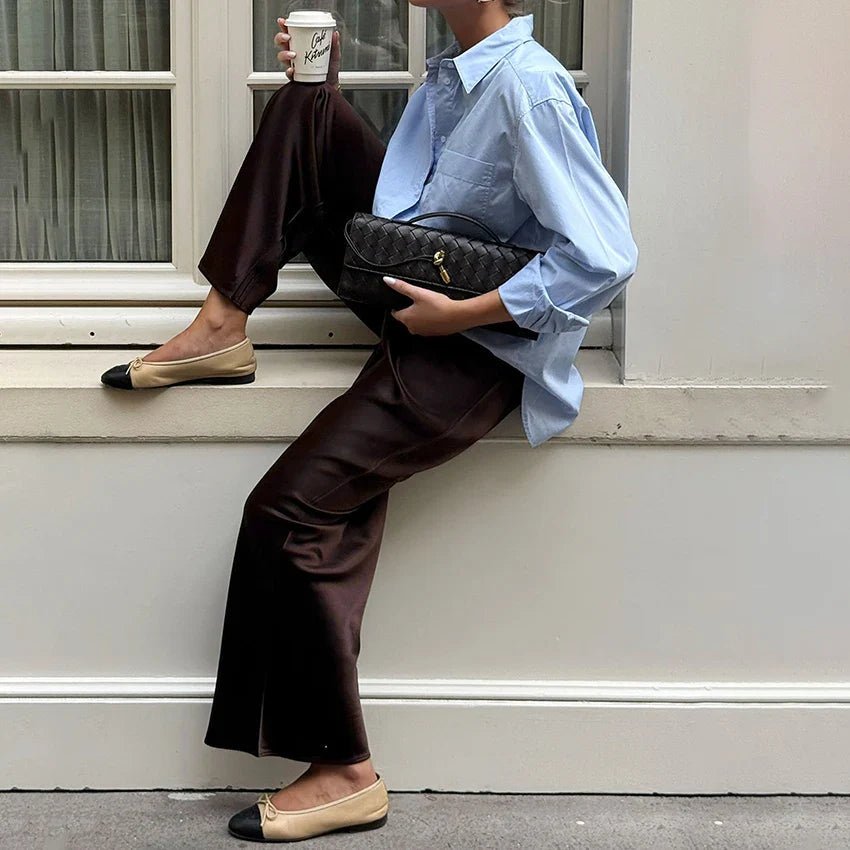 Brie Satin Flare Pants