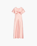 Briona V Neck Satin Midi Dress