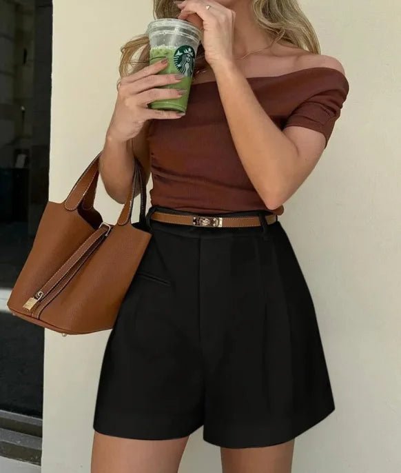 Camila High-Waisted Tailored Shorts