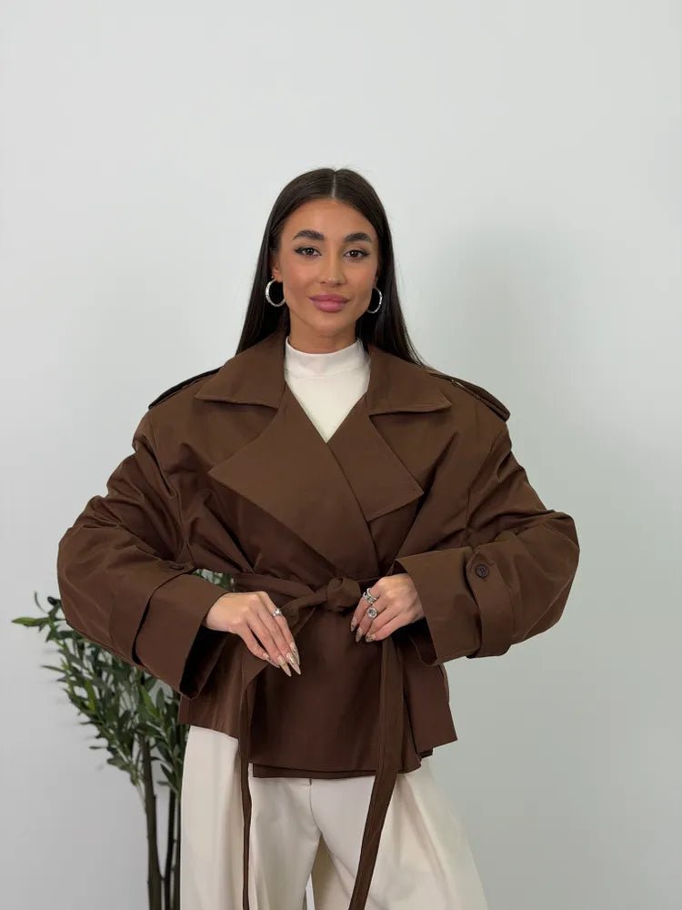 Candice Cropped Trench Coat