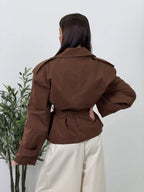 Candice Cropped Trench Coat