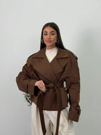 Candice Cropped Trench Coat