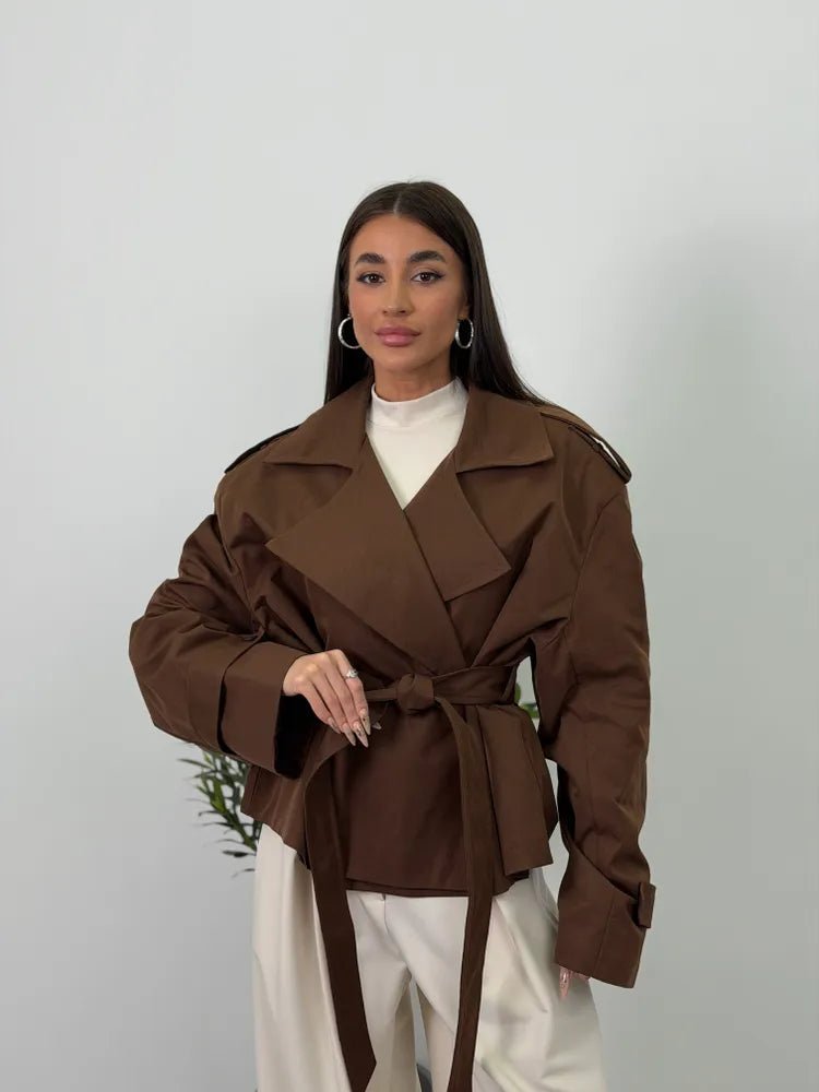 Candice Cropped Trench Coat
