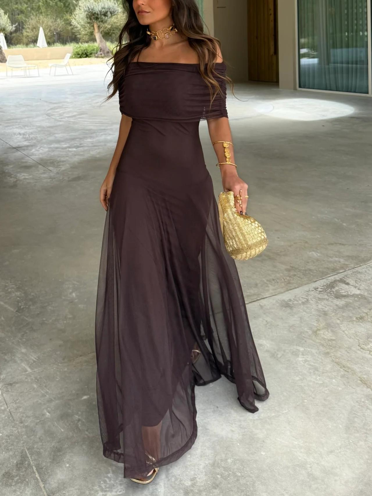 Audrey Off Shoulder Maxi Dress