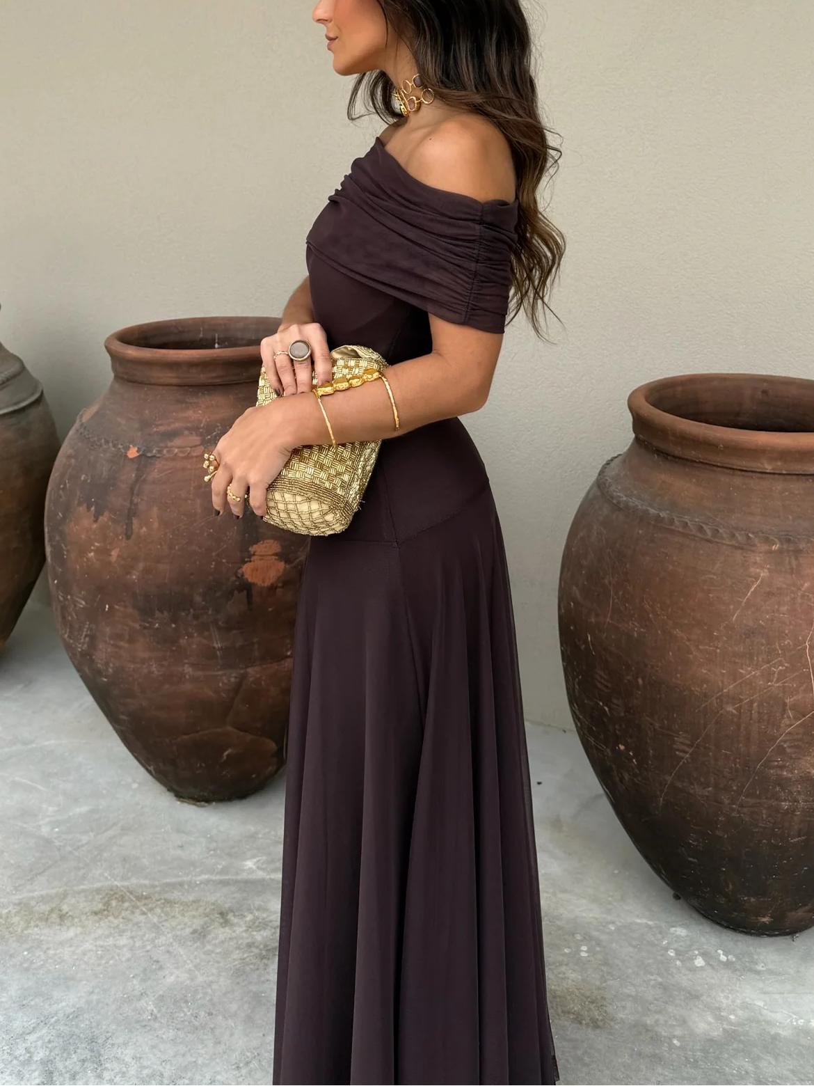 Audrey Off Shoulder Maxi Dress