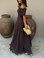 Audrey Off Shoulder Maxi Dress