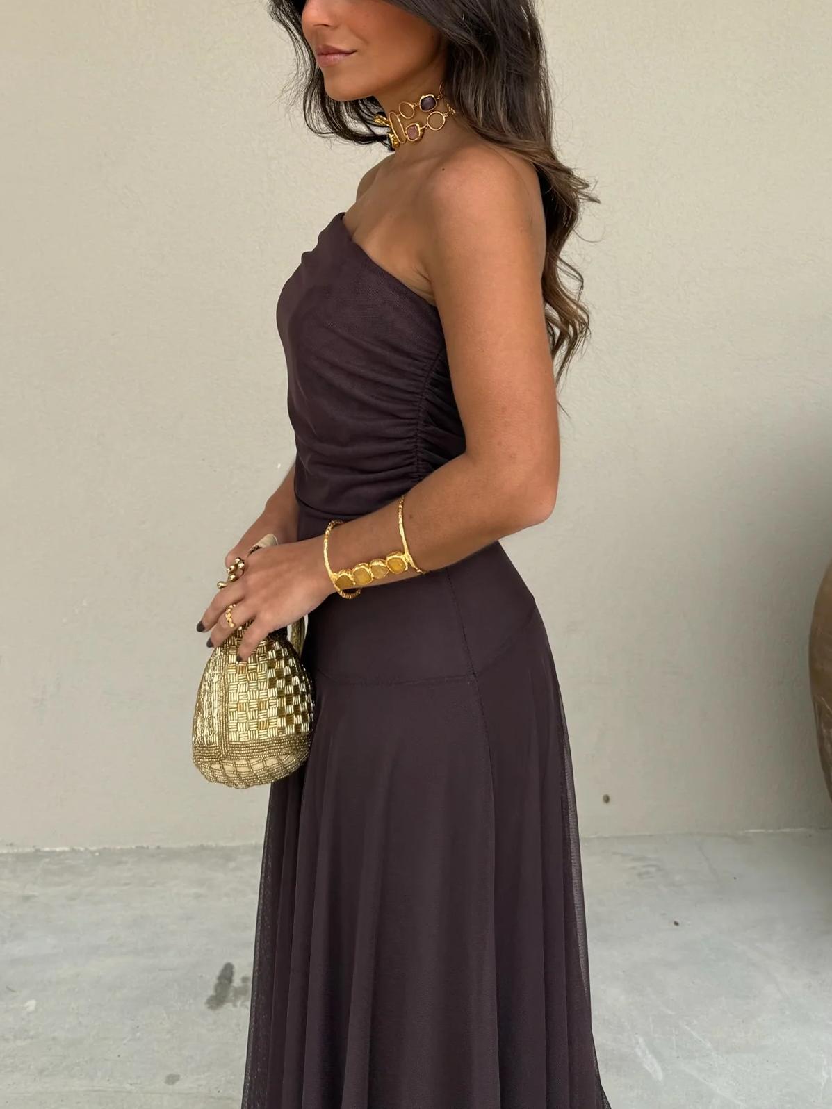 Audrey Off Shoulder Maxi Dress