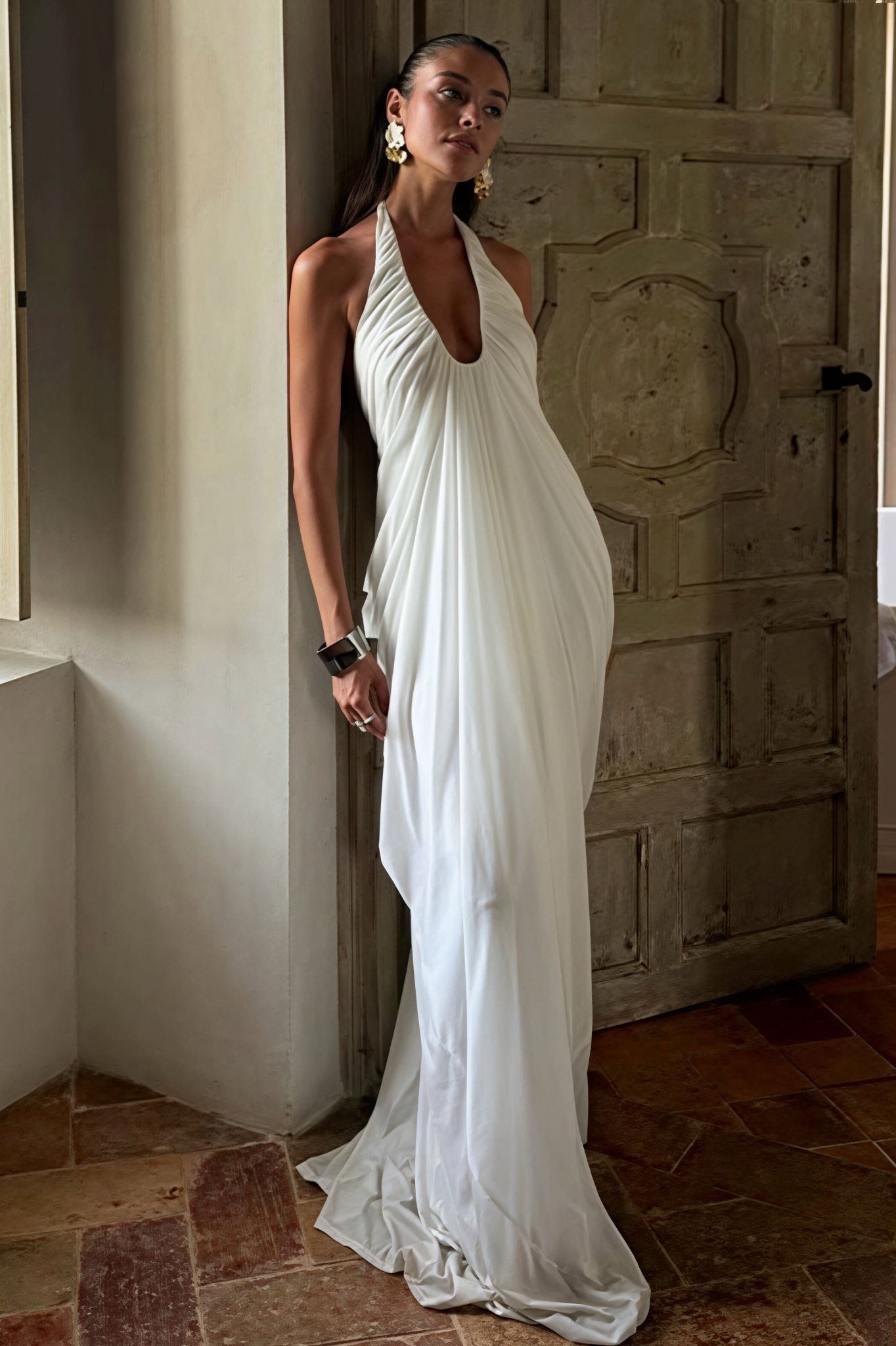 Celia Ruffled Tulle Maxi Dress