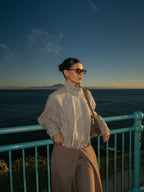 Christina Plaid Funnel Neck Jacket