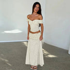 Darlene Off-Shoulder Crop Set
